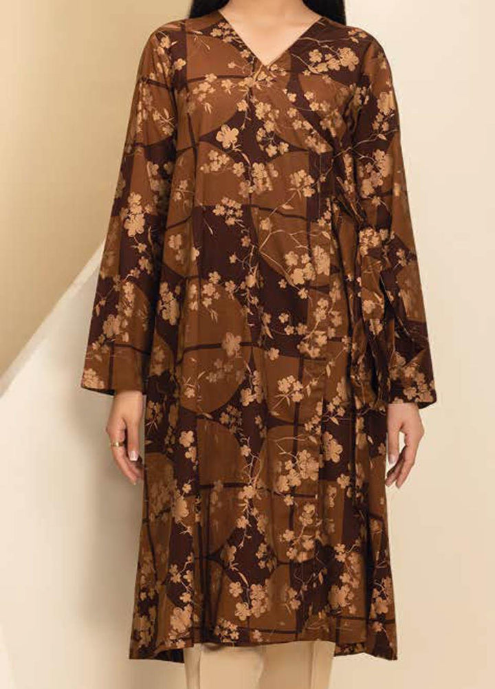 LimeLight Printed Lawn  Unstitched Kurties LL21S U-1169 CHOCOLATE - Summer Collection