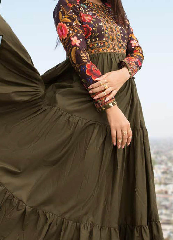 LimeLight Printed Lawn  Unstitched Kurties LL21S U-1189 MAROON - Summer Collection