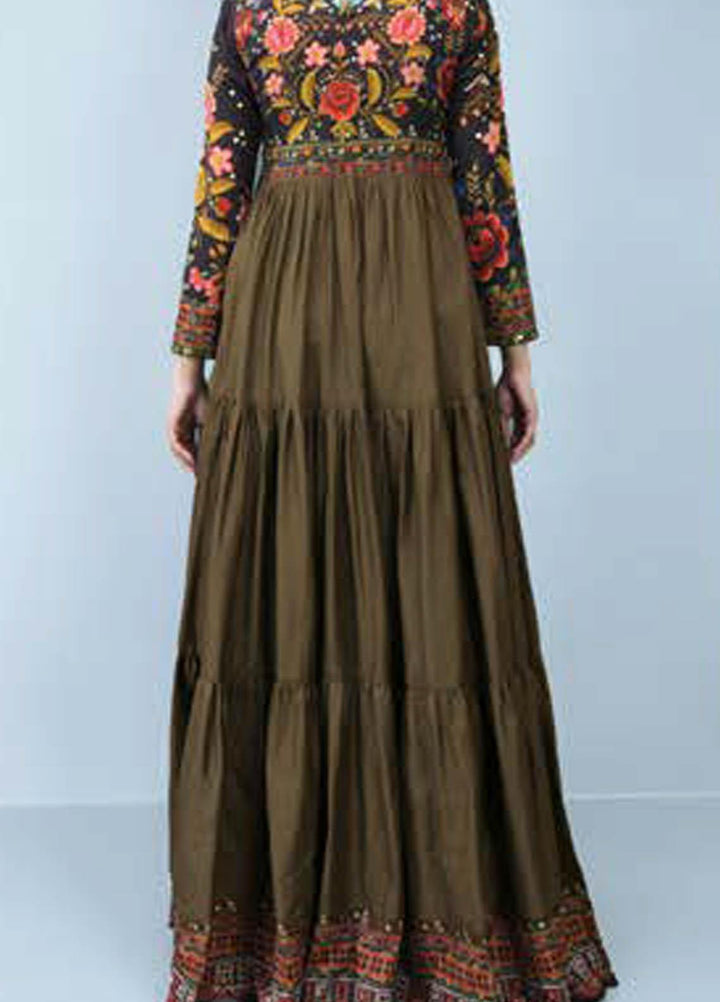 LimeLight Printed Lawn  Unstitched Kurties LL21S U-1189 MAROON - Summer Collection