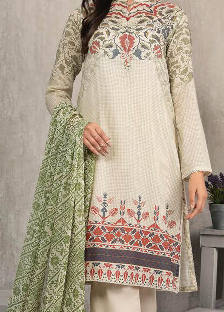 LimeLight Printed Lawn Suits Unstitched 2 Piece LL21S U-1192 BEIGE - Summer Collection