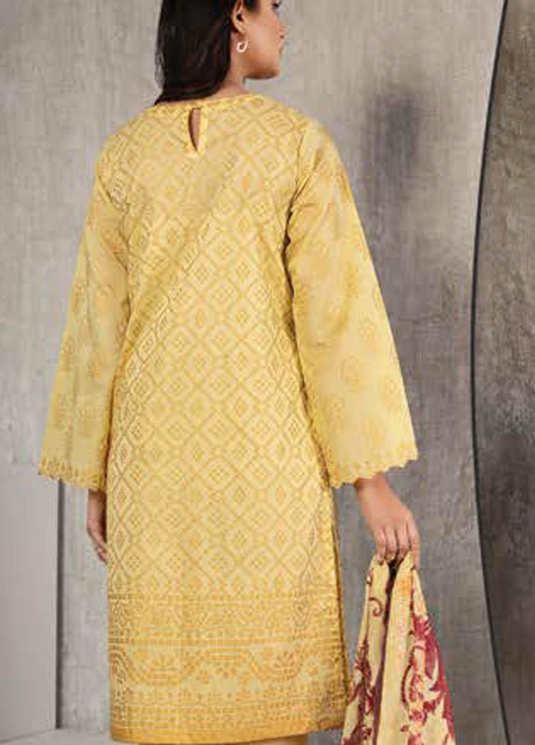 LimeLight Printed Lawn Suits Unstitched 2 Piece LL21S U-1194 YELLOW - Summer Collection