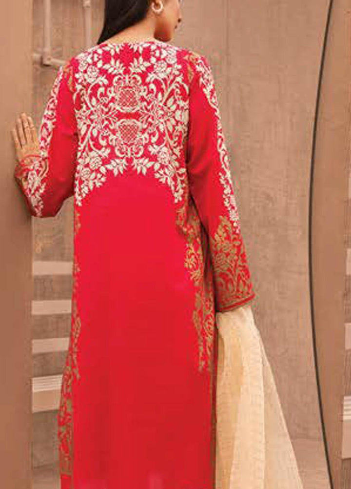 LimeLight Printed Lawn Suits Unstitched 3 Piece LL21S U-1206 RED - Summer Collection