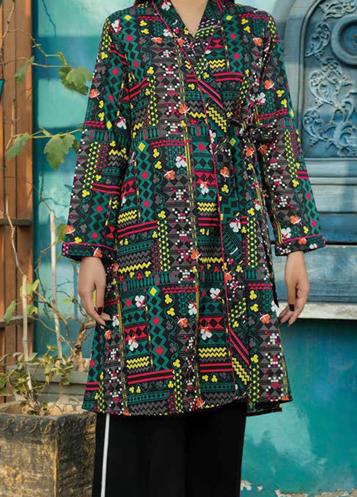 LimeLight Printed Lawn  Unstitched Kurties LL21S U-1399 BLACK - Summer Collection