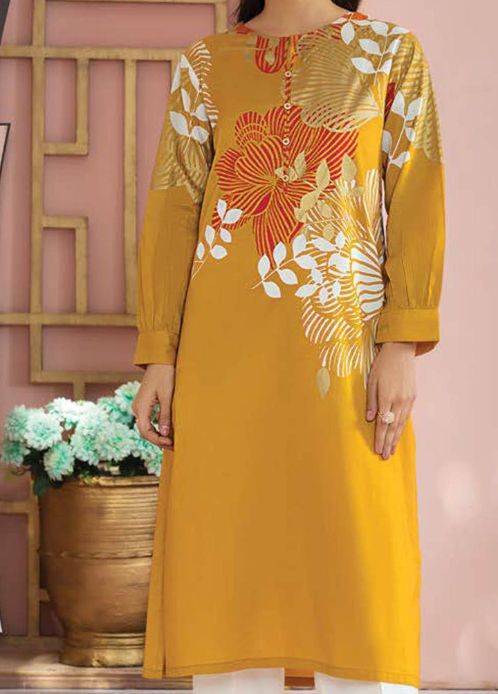 LimeLight Printed Lawn  Unstitched Kurties LL21S U-1412 YELLOW - Summer Collection