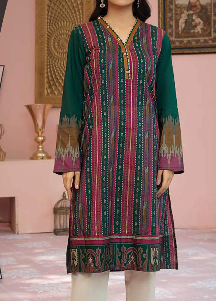 LimeLight Printed Lawn  Unstitched Kurties LL21S U-1487 GREEN - Summer Collection