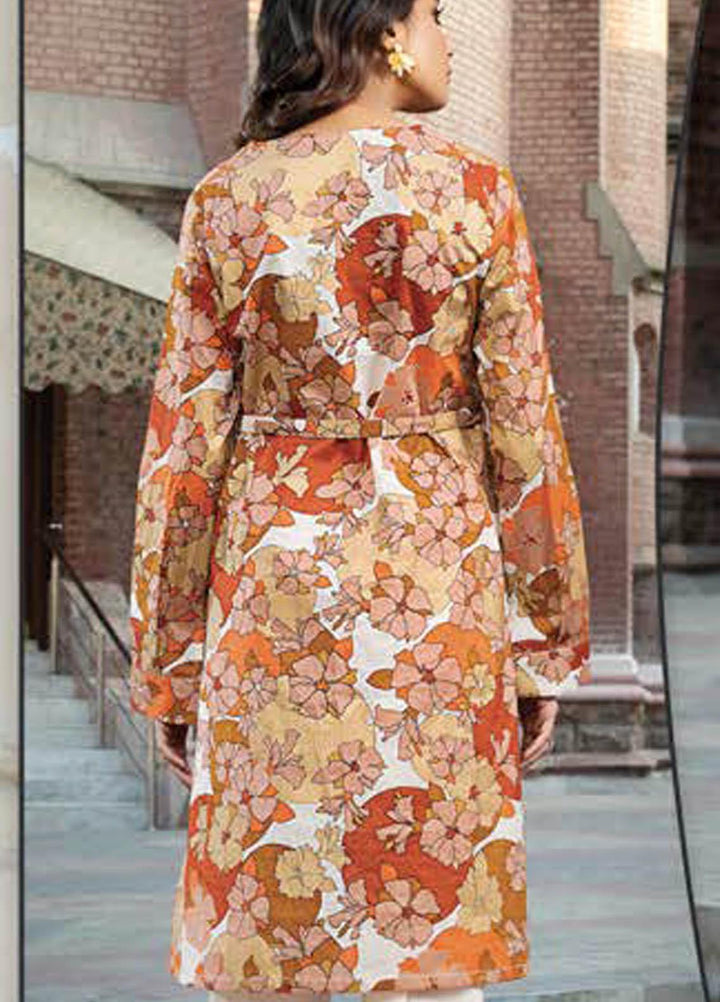 LimeLight Printed Lawn  Unstitched Kurties LL21S U-1518 OFF WHITE - Summer Collection