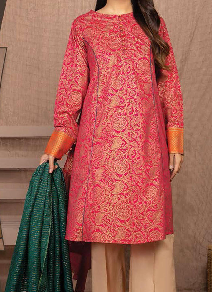 LimeLight Printed Lawn Suits Unstitched 3 Piece LL21US U1205 Pink - Summer Collection