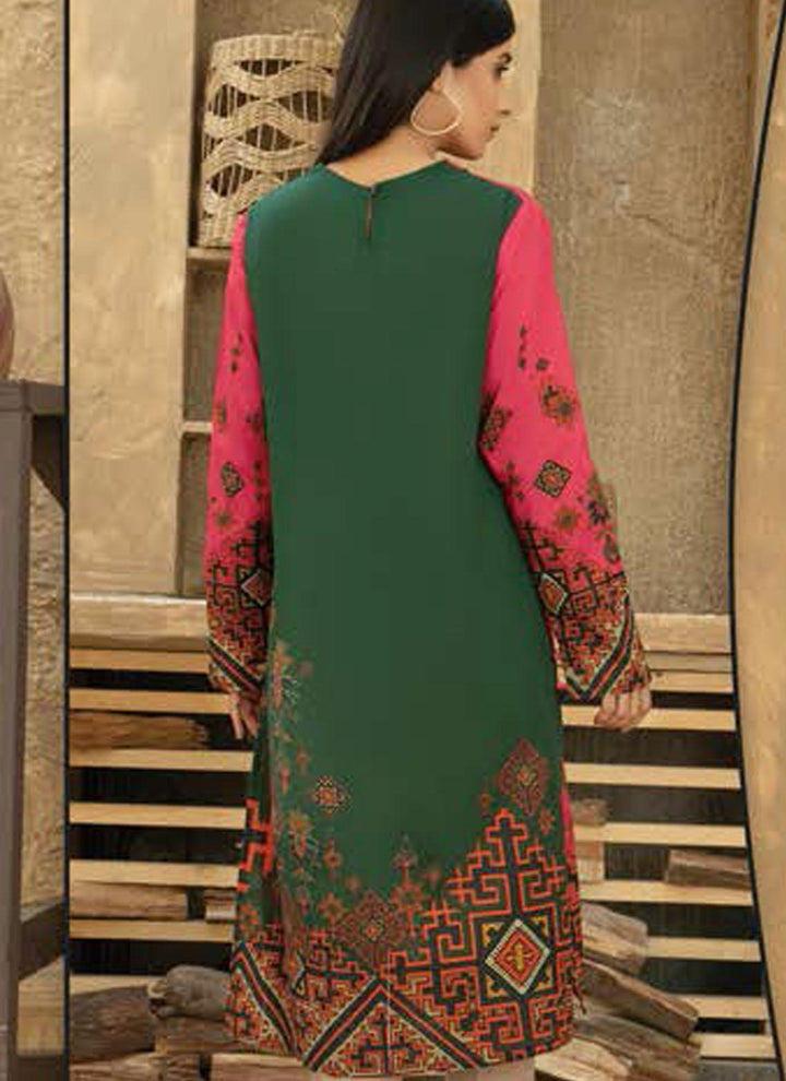 LimeLight Printed Lawn  Unstitched Kurties LL21US U1402 Green - Summer Collection