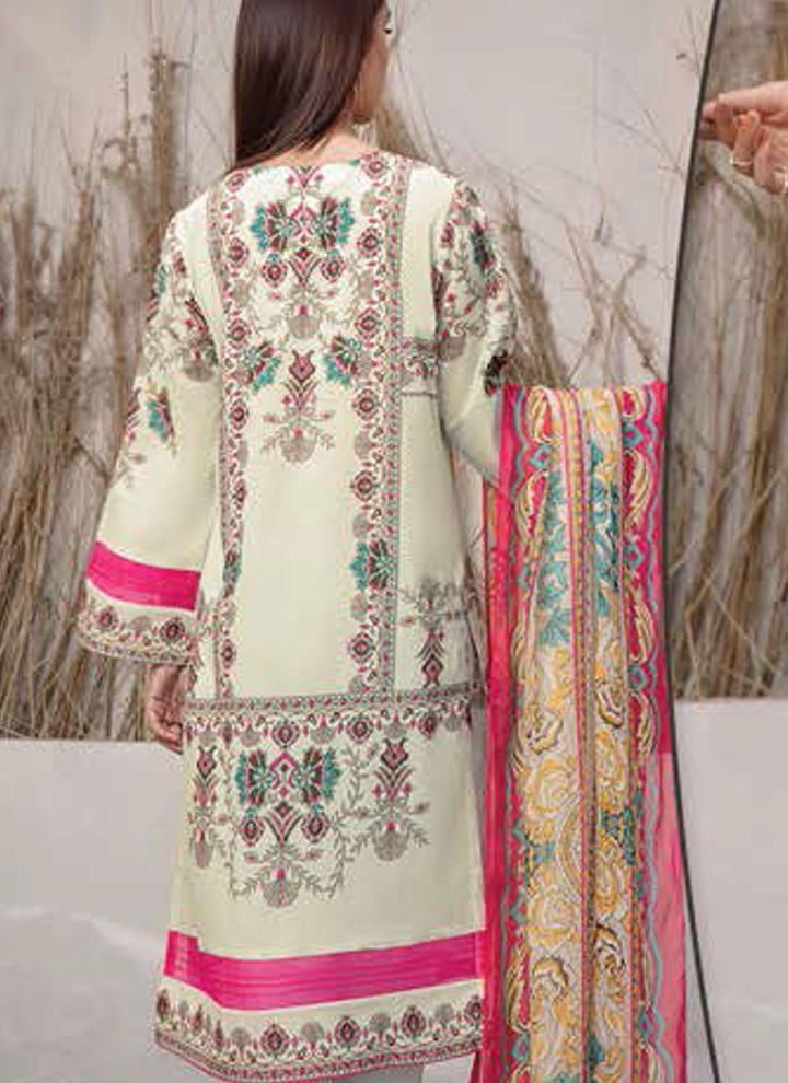 LimeLight Printed Lawn Suits Unstitched 2 Piece LL21US U1430 Off White - Summer Collection