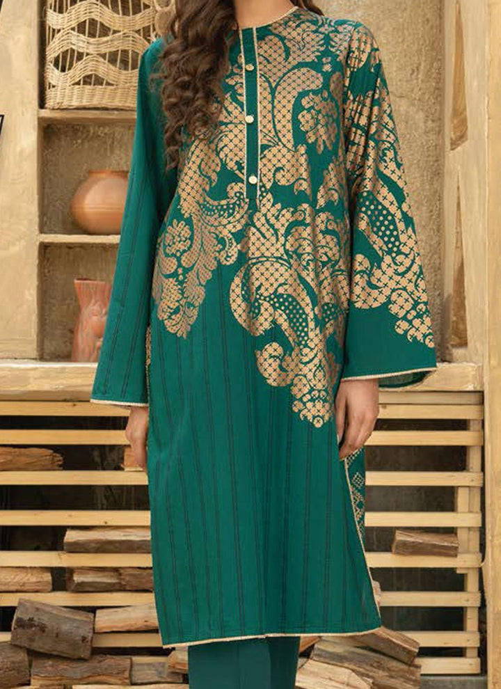 LimeLight Printed Lawn  Unstitched Kurties LL21US U1451 Green - Summer Collection