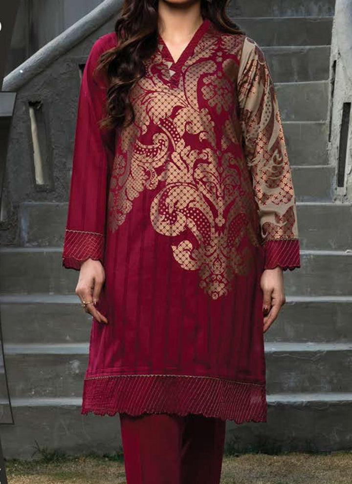 LimeLight Printed Lawn  Unstitched Kurties LL21US U1451 Pink - Summer Collection