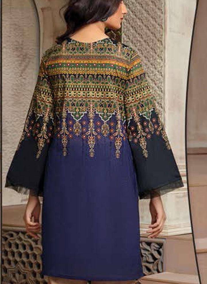LimeLight Printed Lawn  Unstitched Kurties LL21US U1486 Blue - Summer Collection