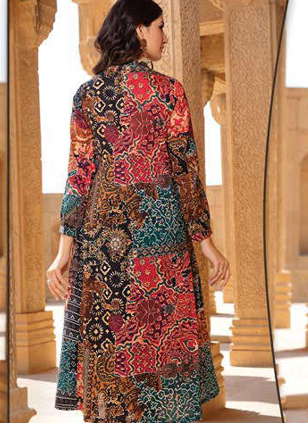 LimeLight Printed Lawn  Unstitched Kurties LL21US U1489 Green - Summer Collection