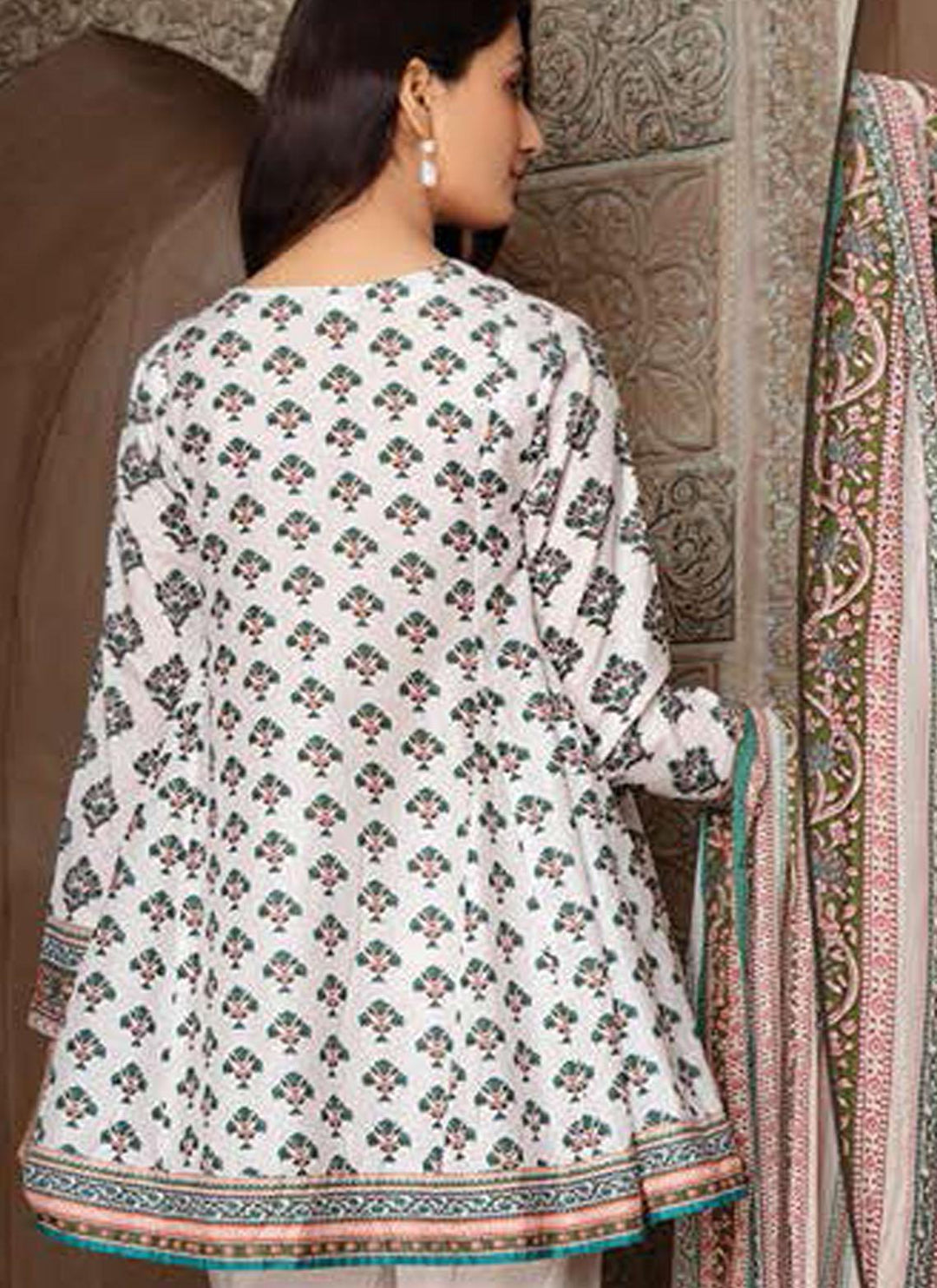 LimeLight Printed Lawn Suits Unstitched 2 Piece LL21US U1572 Off White - Summer Collection