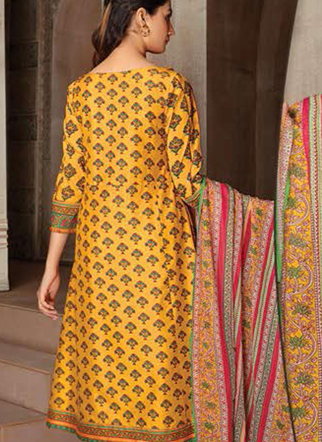 LimeLight Printed Lawn Suits Unstitched 2 Piece LL21US U1572 Yellow - Summer Collection