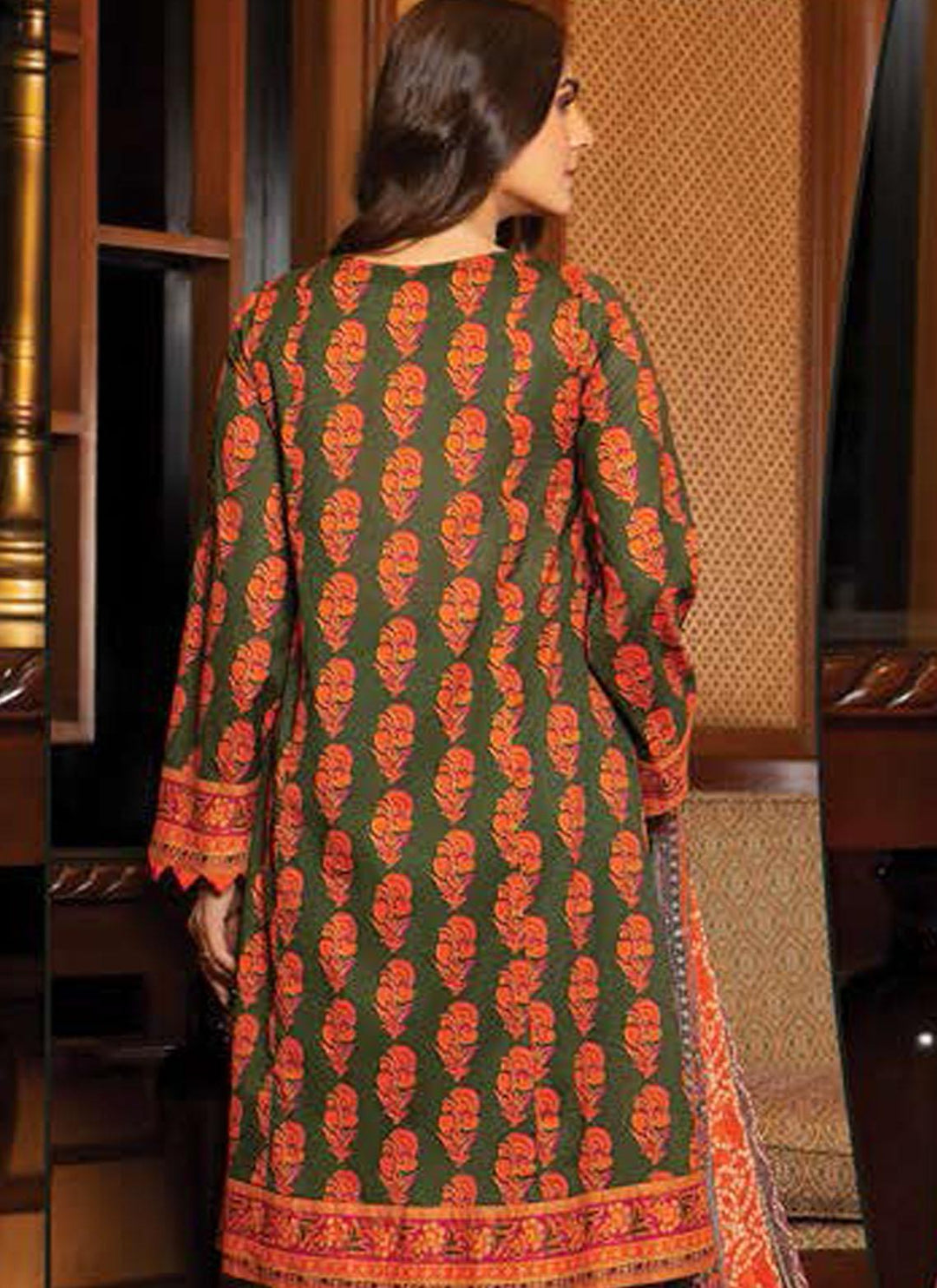 LimeLight Printed Lawn Suits Unstitched 3 Piece LL21US U1588 Brown - Summer Collection