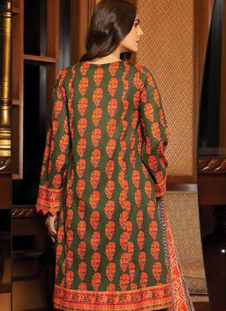 LimeLight Printed Lawn Suits Unstitched 3 Piece LL21US U1588 Brown - Summer Collection
