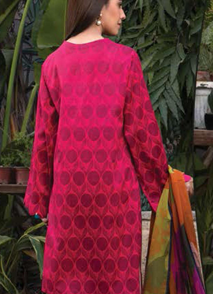 LimeLight Printed Lawn Suits Unstitched 3 Piece LL21US U1594 Pink - Summer Collection