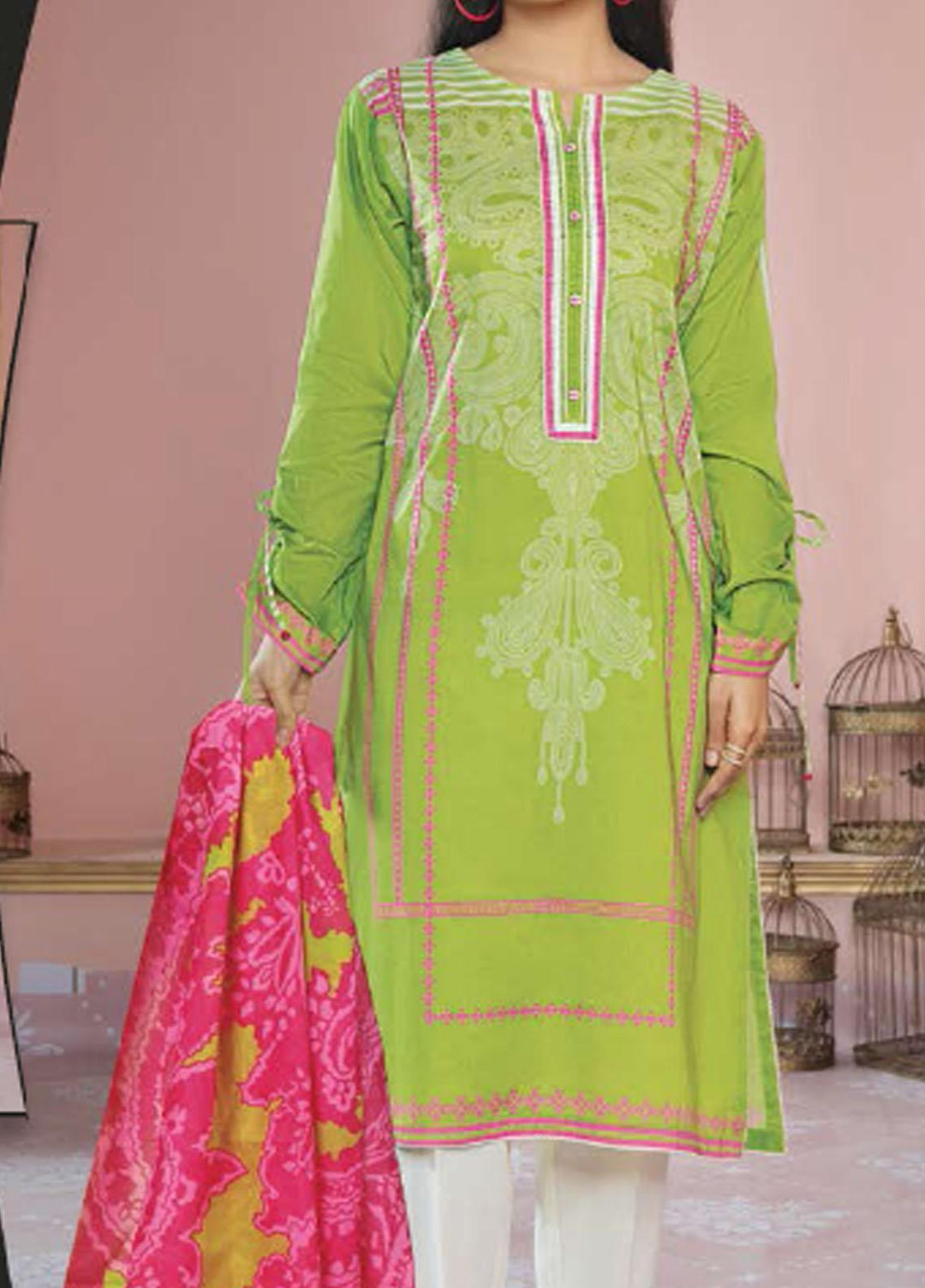 LimeLight Printed Lawn Suits Unstitched 2 Piece LL21SE U1512 Green - Summer Collection