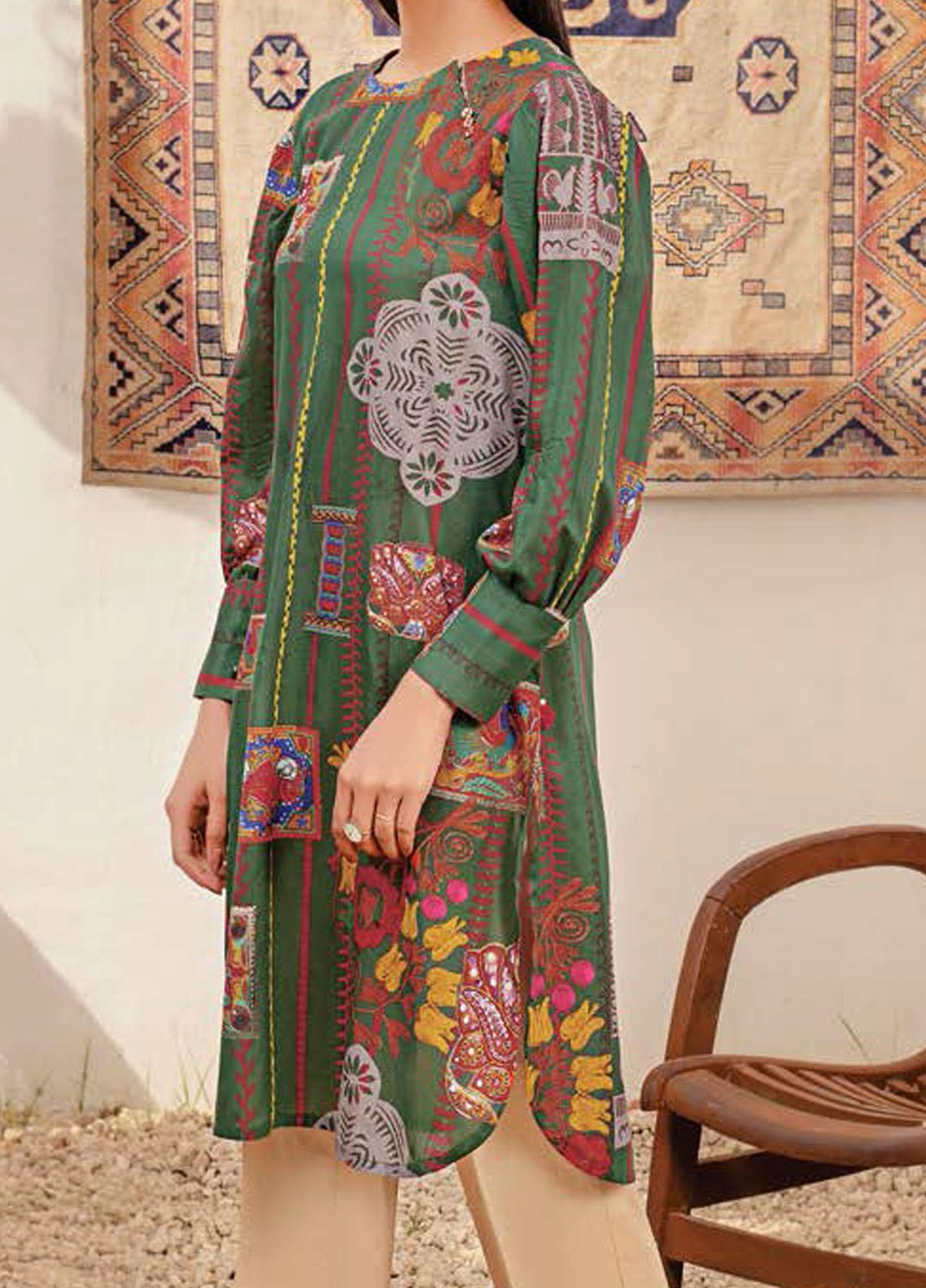 LimeLight Printed Lawn Unstitched Kurties LL21SE U1527 Green - Summer Collection
