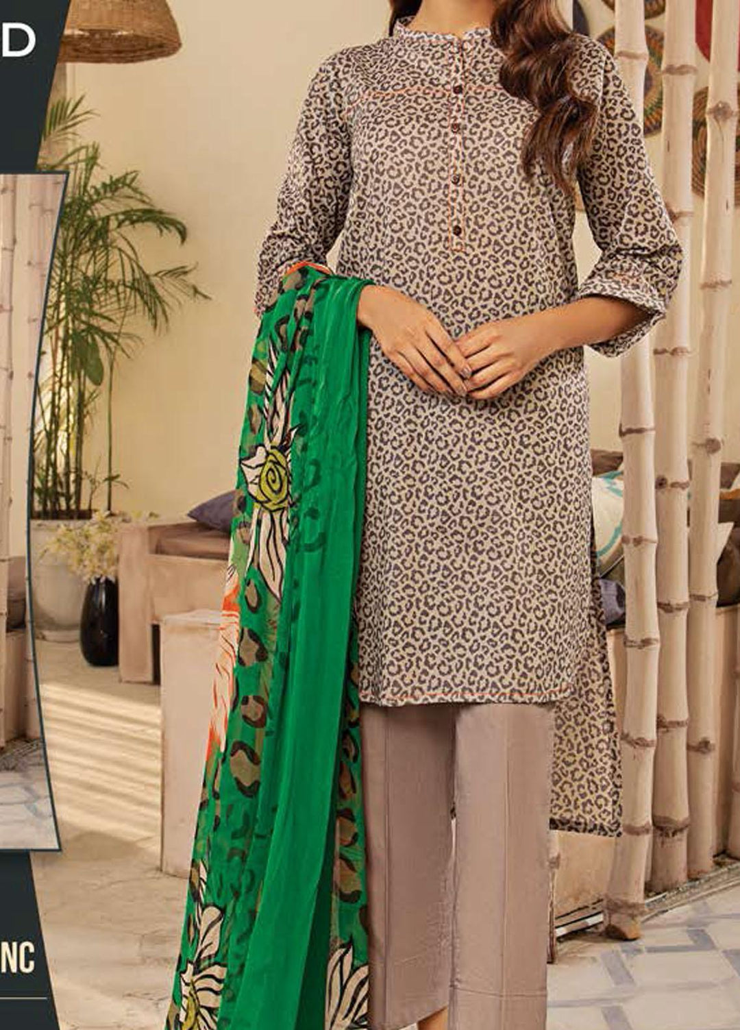LimeLight Printed Lawn Suits Unstitched 2 Piece LL21SE U1584 Zinc - Summer Collection