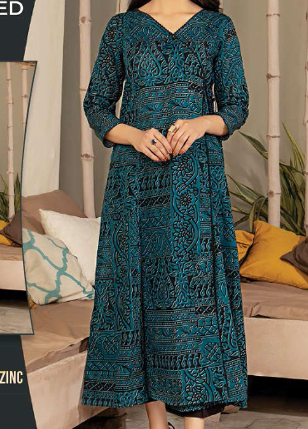 LimeLight Printed Lawn Unstitched Kurties LL21SE U1895 Zinc - Summer Collection