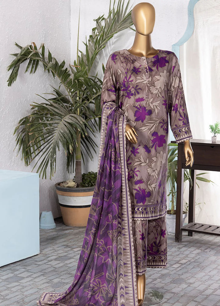 Linen Wintry by Hz Textiles Embroidered Linen Suits Unstitched 3 Piece LWP-1301 - Winter Collection