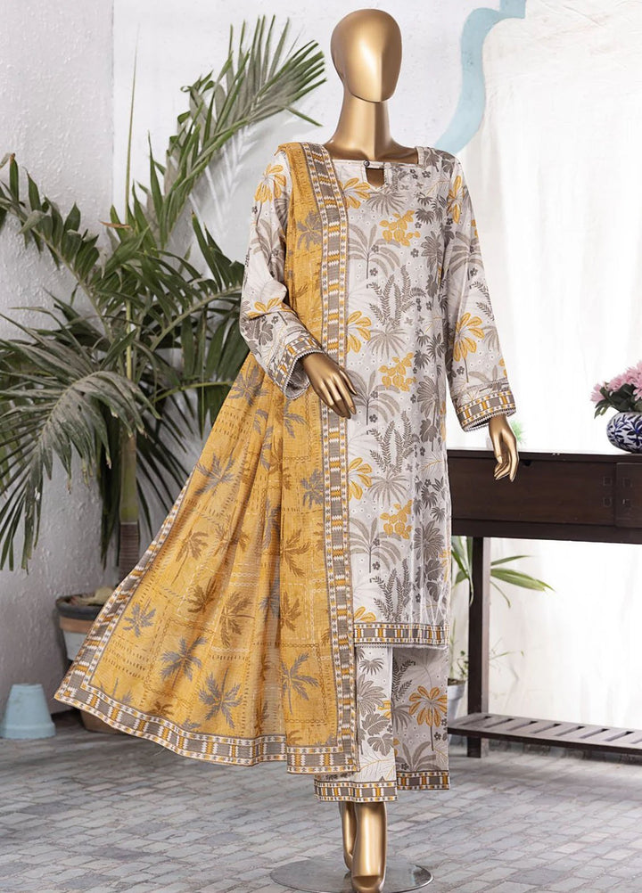 Linen Wintry by Hz Textiles Embroidered Linen Suits Unstitched 3 Piece LWP-1305 - Winter Collection