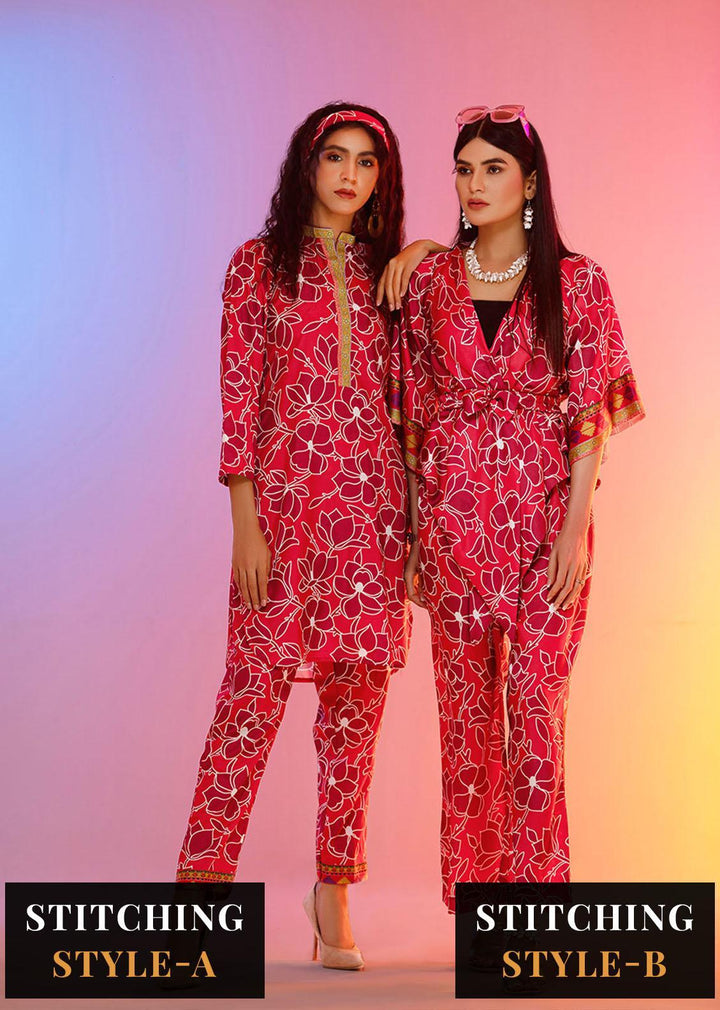 Look-a-Like By Noorma Kaamal Printed Silk Suits Unstitched 2 Piece NK22LL 03 - Casual Collection