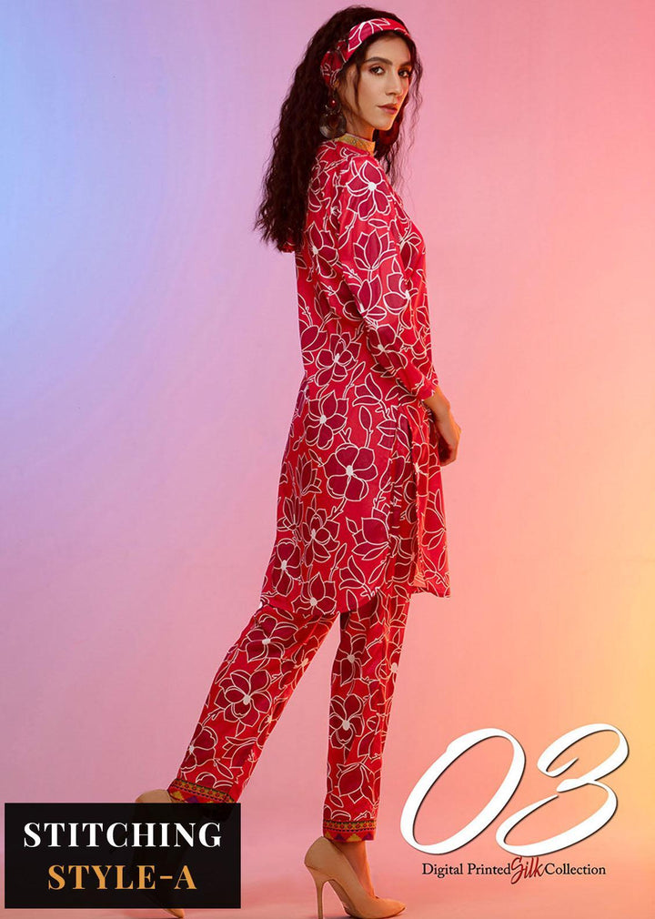 Look-a-Like By Noorma Kaamal Printed Silk Suits Unstitched 2 Piece NK22LL 03 - Casual Collection