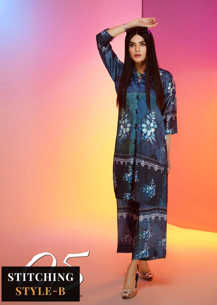 Look-a-Like By Noorma Kaamal Printed Silk Suits Unstitched 2 Piece NK22LL 05 - Casual Collection