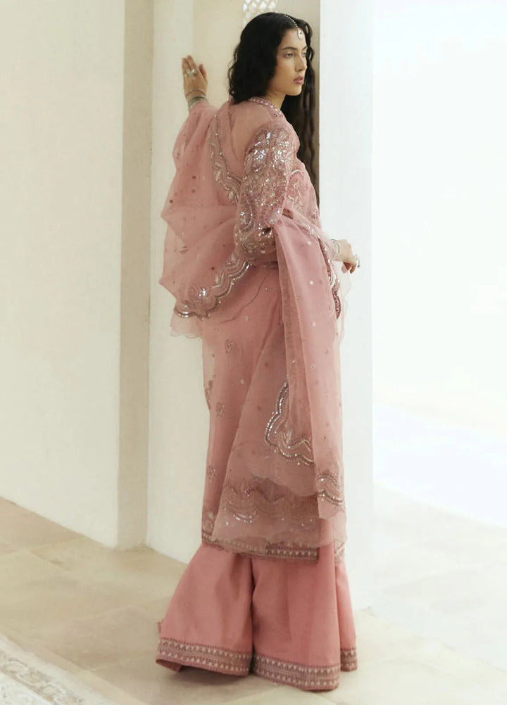 Lovent by Zara Shahjahan Embroidered Organza Suits Unstitched 4 Piece ZS25IW D4 Bisou - Wedding Collection