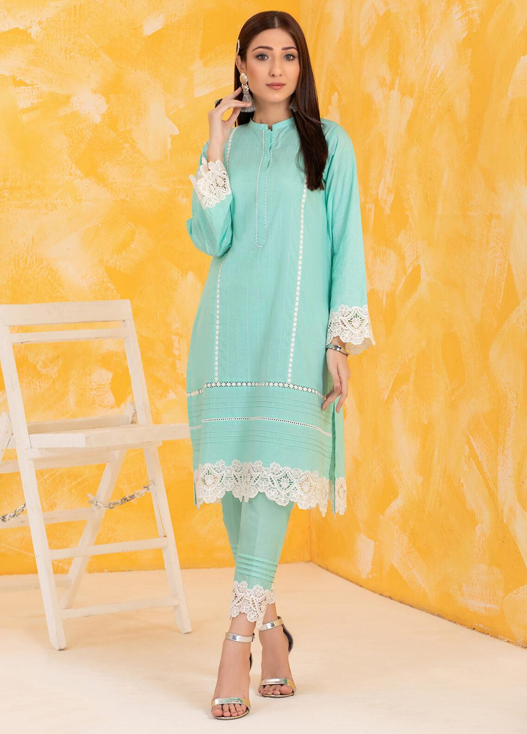 Lakhany Pret Embroidered Cambric 2 Piece LSM22RTW LSM-2809 Light Sea Green