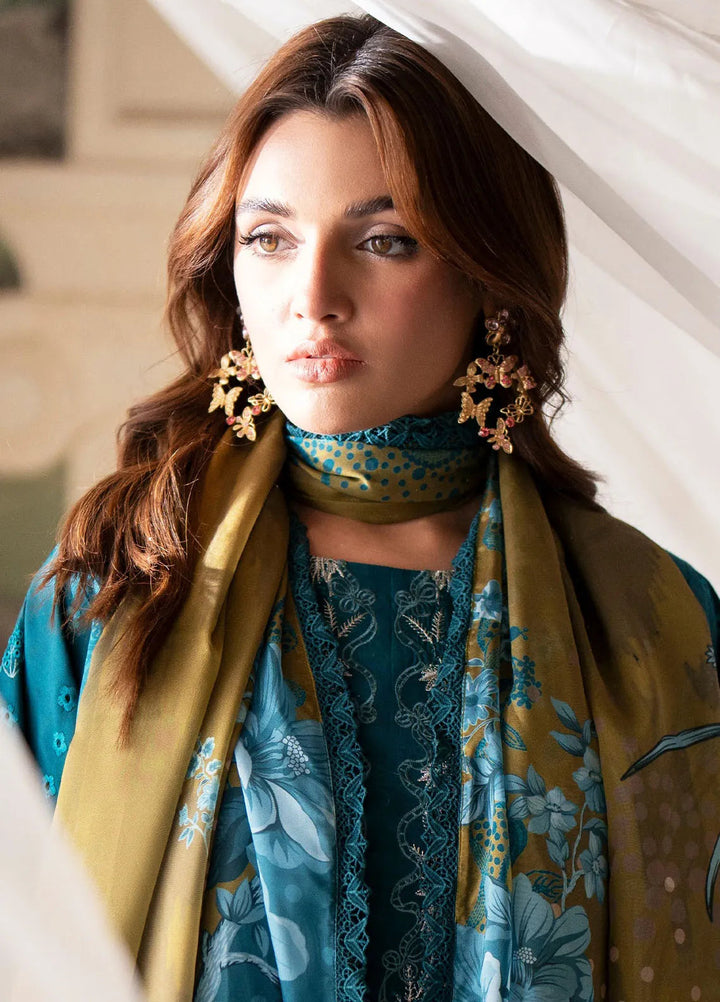 Lumiere By Saad Shaikh Embroidered Silk Suit Unstitched 3 Piece SSK24LF D-03 Foret - Formal Collection