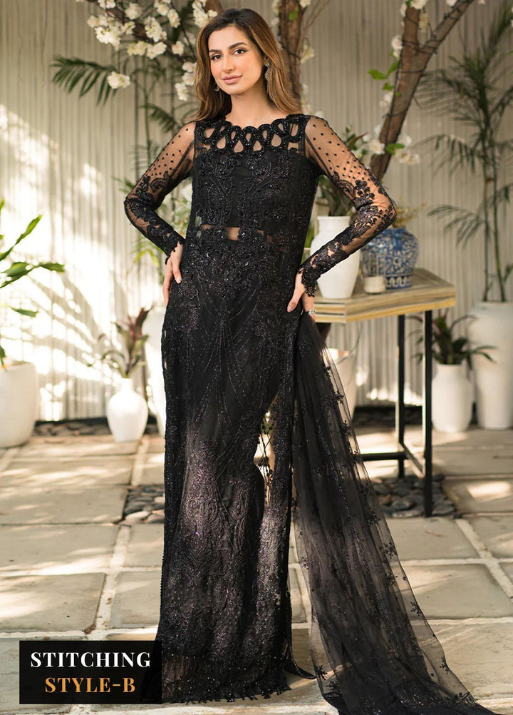 Lumiere By Saira Rizwan Embroidered Net Suits Unstitched 4 Piece SR23LF SR-05 Stela - Festive Collection