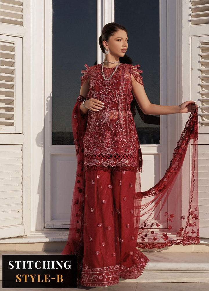 Lumiere By Saira Rizwan Embroidered Net Suits Unstitched 4 Piece SR23LF SR-06 Remy - Festive Collection