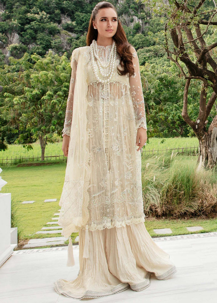 Luminous By Saad Shaikh Embroidered Net Suits Unstitched 4 Piece SSK23L Oai - Formal Collection