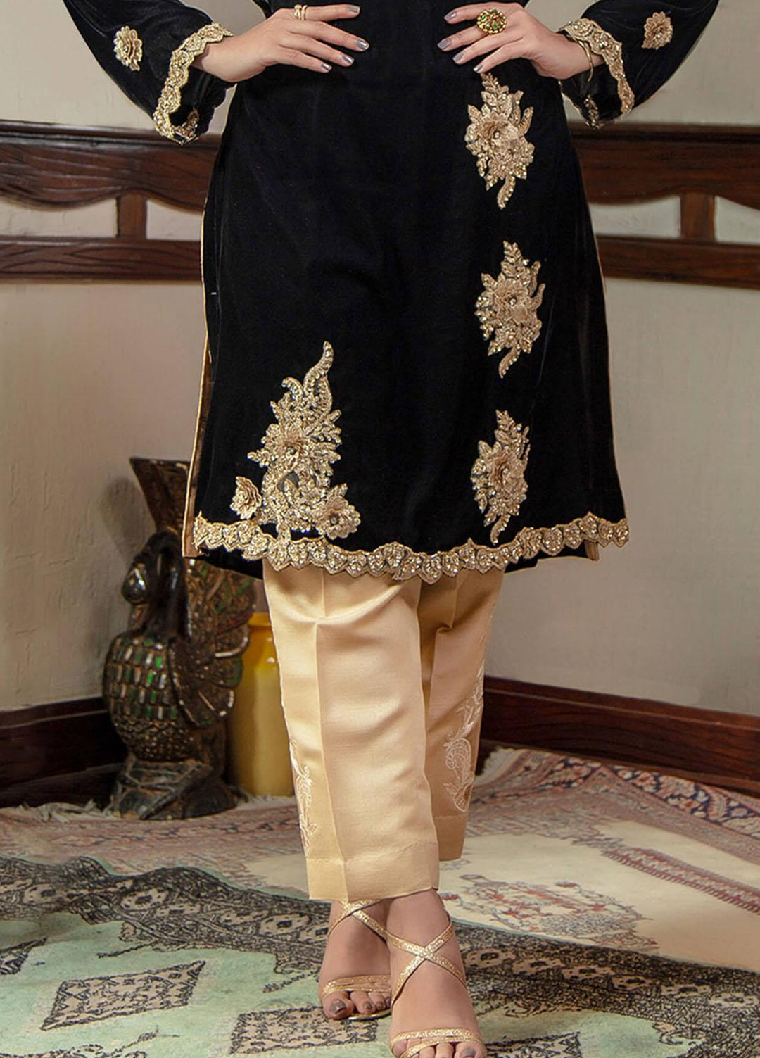 Lussoro Casual Pret Raw Silk Trouser Esfir - LRA-008-1