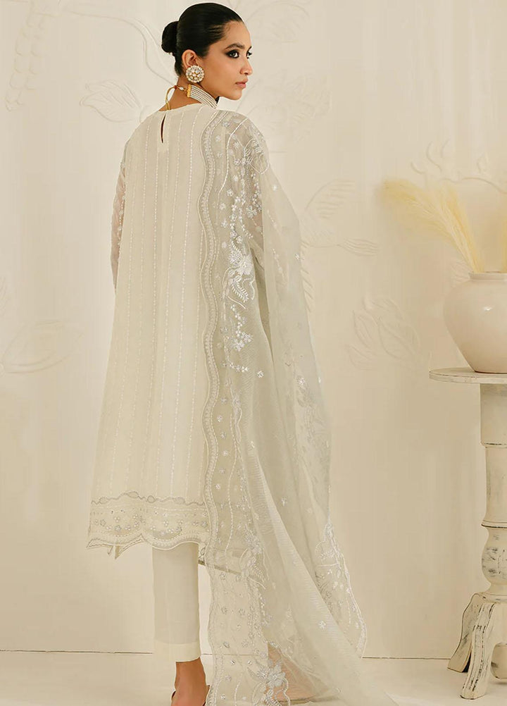 Luxe Atelier By Cross Stitch Embroidered Chiffon Suits Unstitched 4 Piece CS23LALU D-07 Pristine Grizzled - Luxury Collection