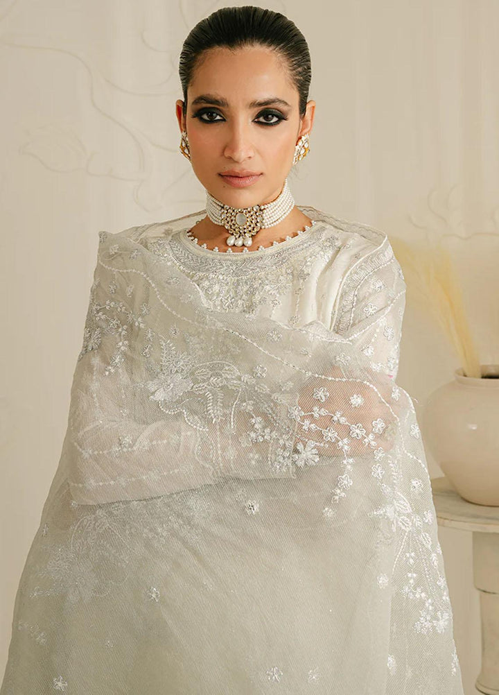 Luxe Atelier By Cross Stitch Embroidered Chiffon Suits Unstitched 4 Piece CS23LALU D-07 Pristine Grizzled - Luxury Collection