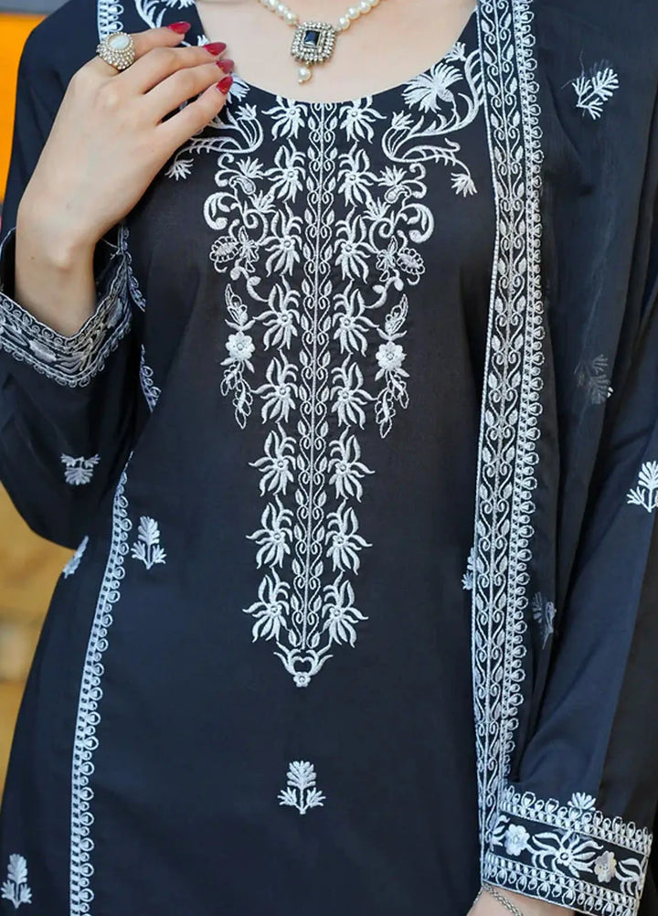 Luxe by Fatima Pret Embroidered Silk 3 Piece Suit Serena