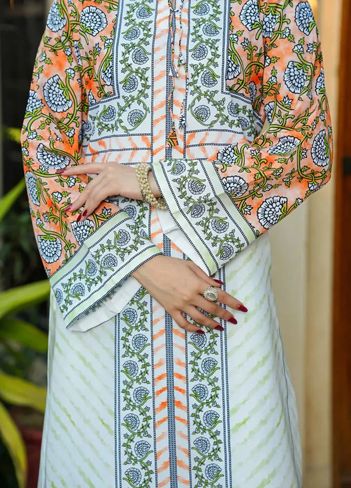 Luxe by Fatima Pret Printed Silk 2 Piece Suit Petal Blossom