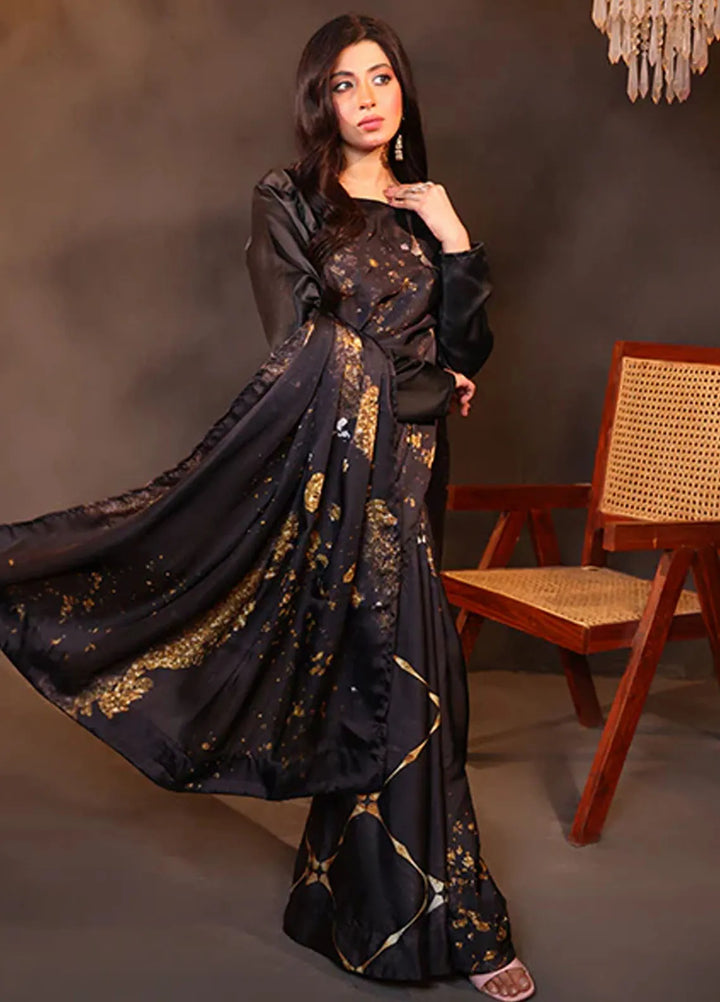 Luxe Layers by Nazmina Pret Embroidered Silk Saree Cocoa Dream LL-07