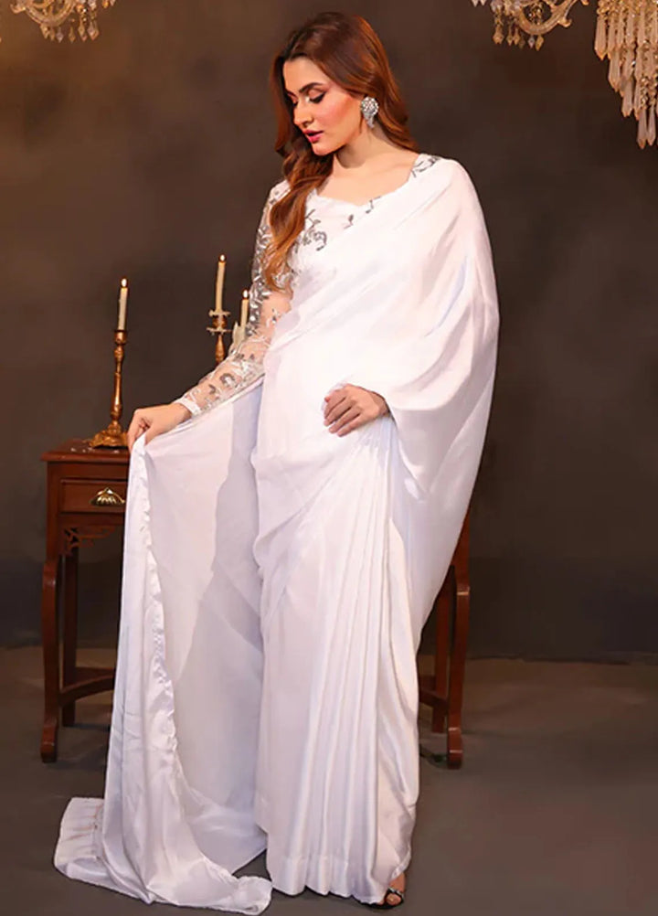 Luxe Layers by Nazmina Pret Embroidered Silk Saree Crystal Canvas LL-08