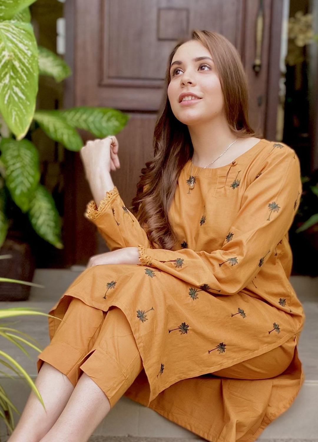 Luxeurs Casual Pret Cotton 2 Piece Suit LX22RTW Palm