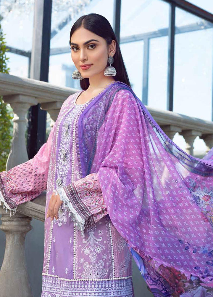 LYLA Embroidered Lawn Suits Unstitched 3 Piece LA21L D-02 - Luxury Collection