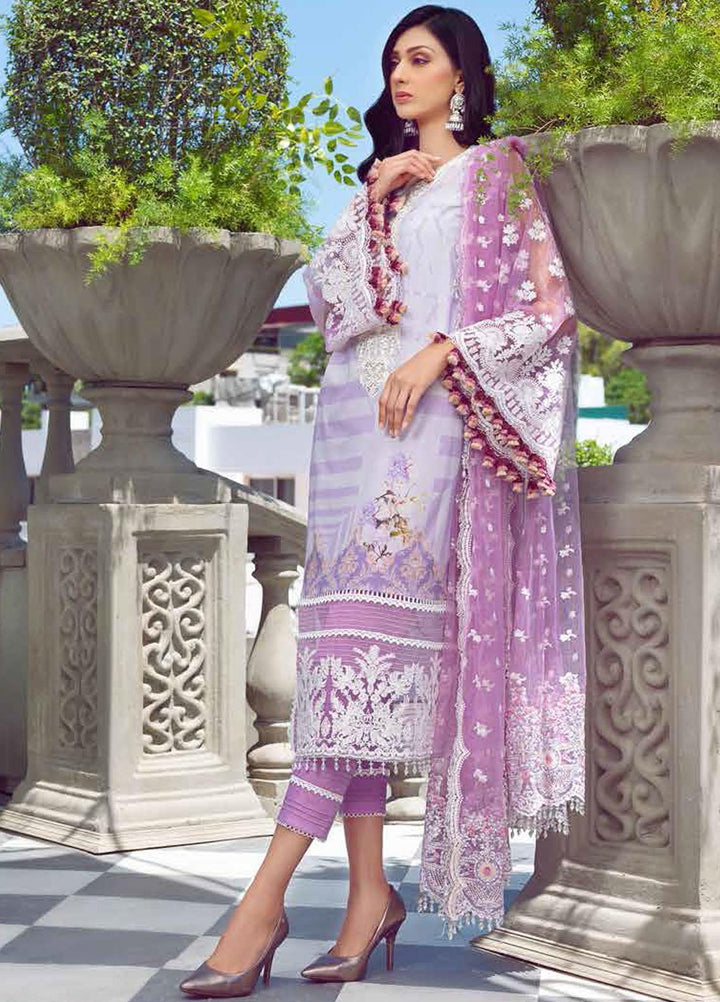 LYLA Embroidered Lawn Suits Unstitched 3 Piece LA21L D-08 - Luxury Collection