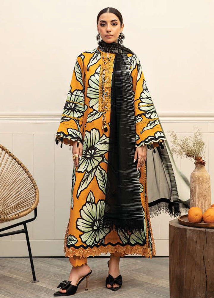 M Basic by Maria B Embroidered Lawn Suits Unstitched 3 Piece MB25EE D-02 A - Summer Collection