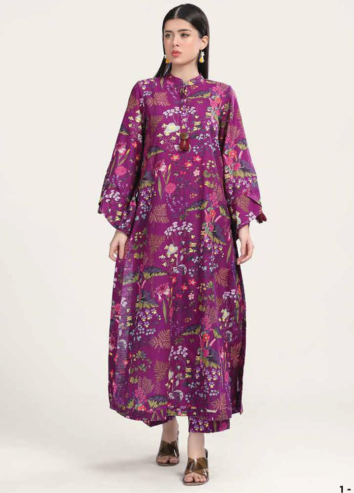 M Basics By Maria B Printed Khaddar  Unstitched Kurties MB23MBW 1A - Winter Collection