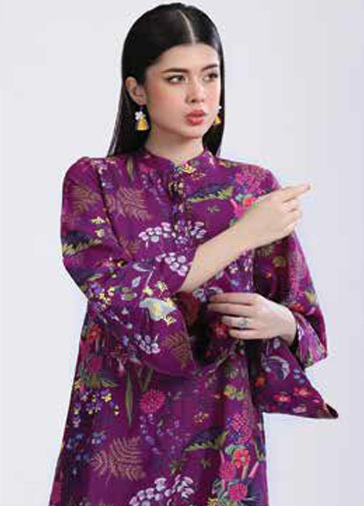 M Basics By Maria B Printed Khaddar  Unstitched Kurties MB23MBW 1A - Winter Collection
